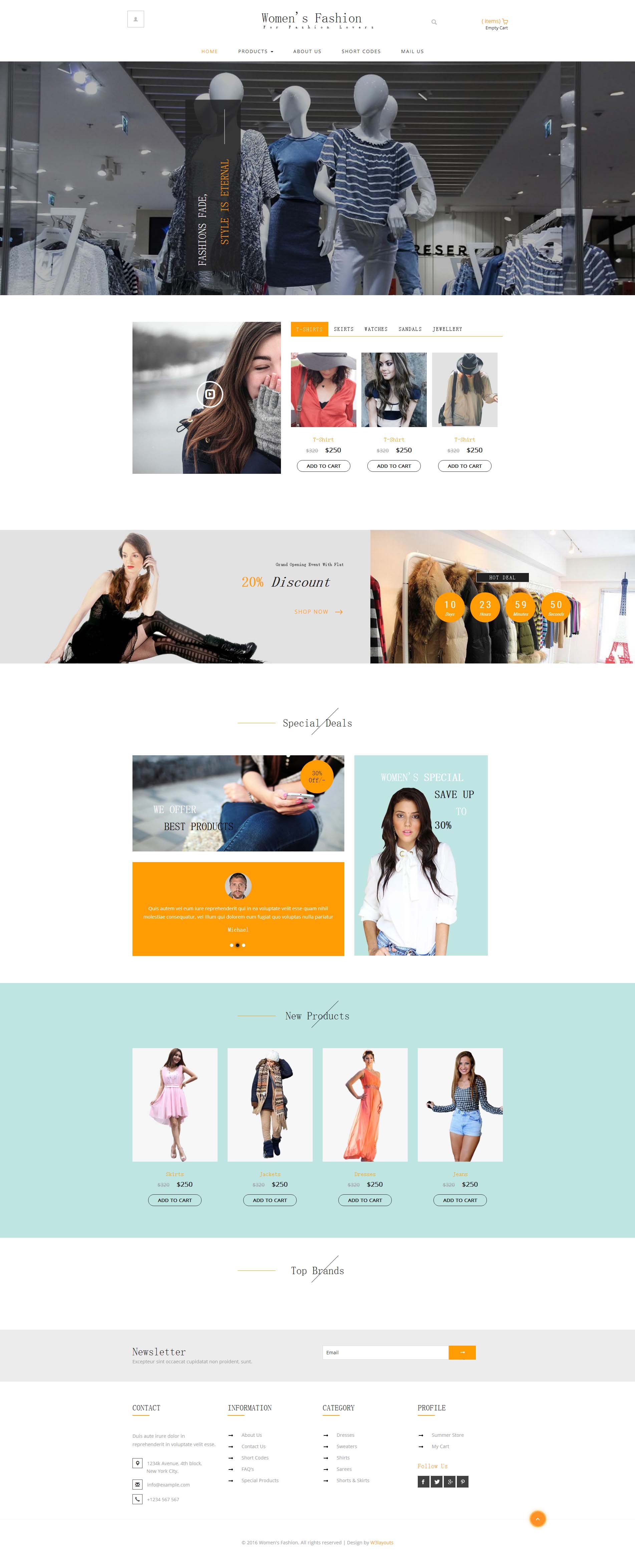 女性时尚产品商城响应式网页模板